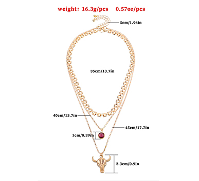 Double-layer-Bull-Head-Pendant-Necklace-for-Women2