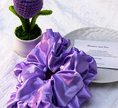 Lace-Trimmed Scrunchie