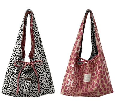 Leopard Print Two sided Design Casual Large Capacity Underarm Bag