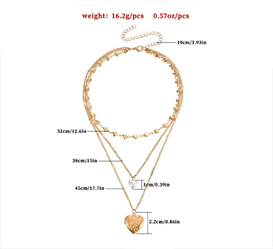 Openable Heart Charm Necklace with Love-themed Chain2