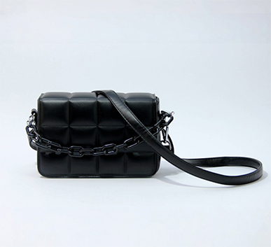 Women Chocolate Square PU Leather Flap Shoulder Bag