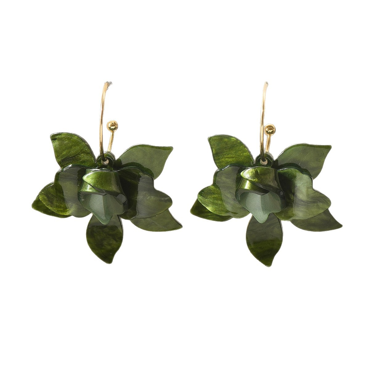 Exquisite Colored Arcylic Flower Earrings