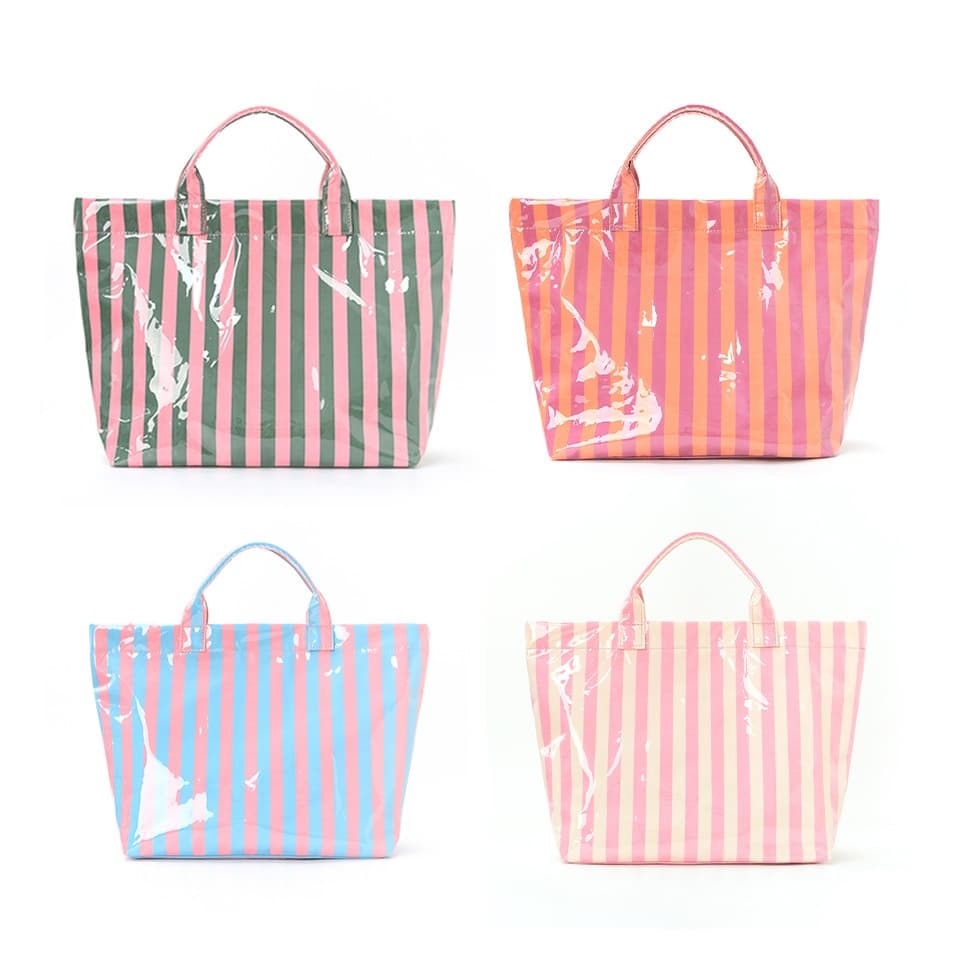 Summer Refreshing Striped Tote Bag