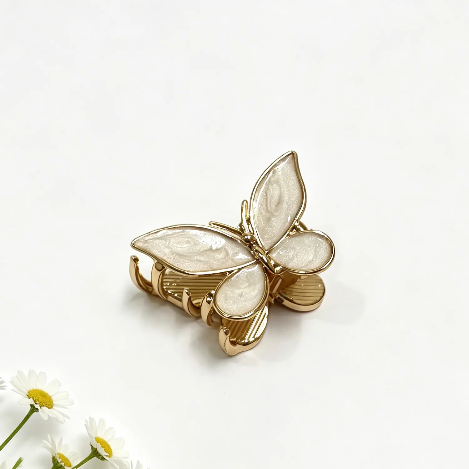 Mini Drip Oil Butterfly Hair Claw Clips, Electroplated Zinc Alloy Fresh Sweet Lolita Animal Hair Accessories Women Bangs Decorative Jaw Clips