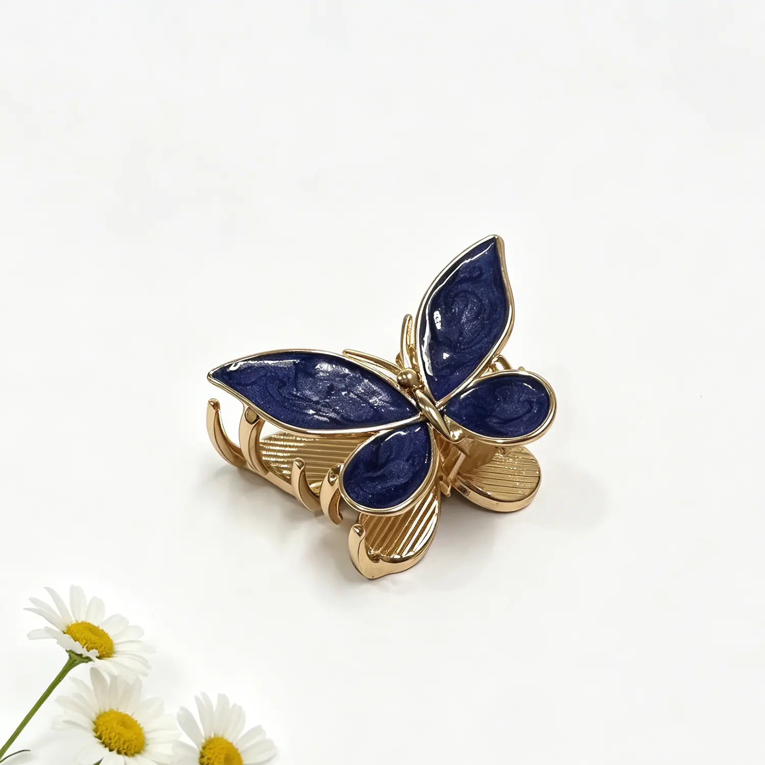 Mini Drip Oil Butterfly Hair Claw Clips, Electroplated Zinc Alloy Fresh Sweet Lolita Animal Hair Accessories Women Bangs Decorative Jaw Clips