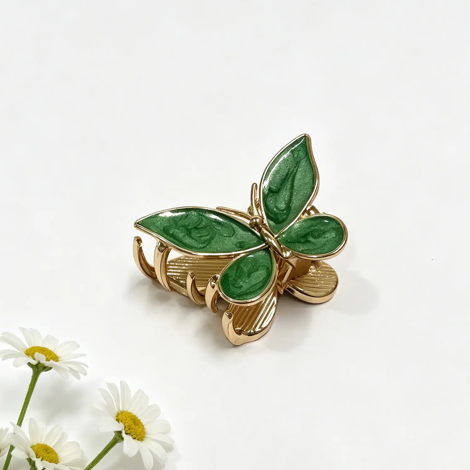 Mini Drip Oil Butterfly Hair Claw Clips, Electroplated Zinc Alloy Fresh Sweet Lolita Animal Hair Accessories Women Bangs Decorative Jaw Clips