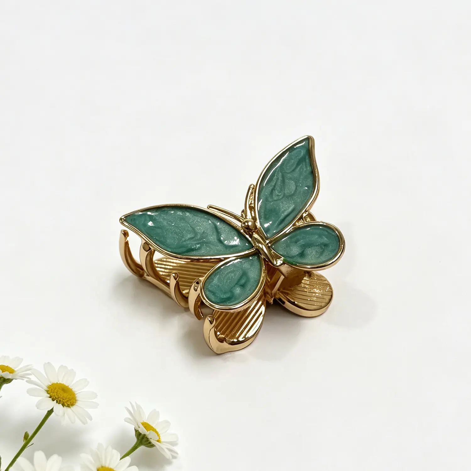 Mini Drip Oil Butterfly Hair Claw Clips, Electroplated Zinc Alloy Fresh Sweet Lolita Animal Hair Accessories Women Bangs Decorative Jaw Clips