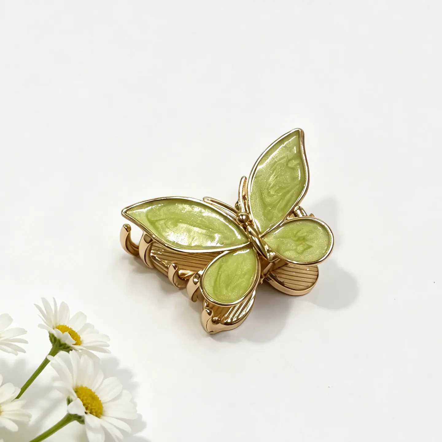 Mini Drip Oil Butterfly Hair Claw Clips, Electroplated Zinc Alloy Fresh Sweet Lolita Animal Hair Accessories Women Bangs Decorative Jaw Clips