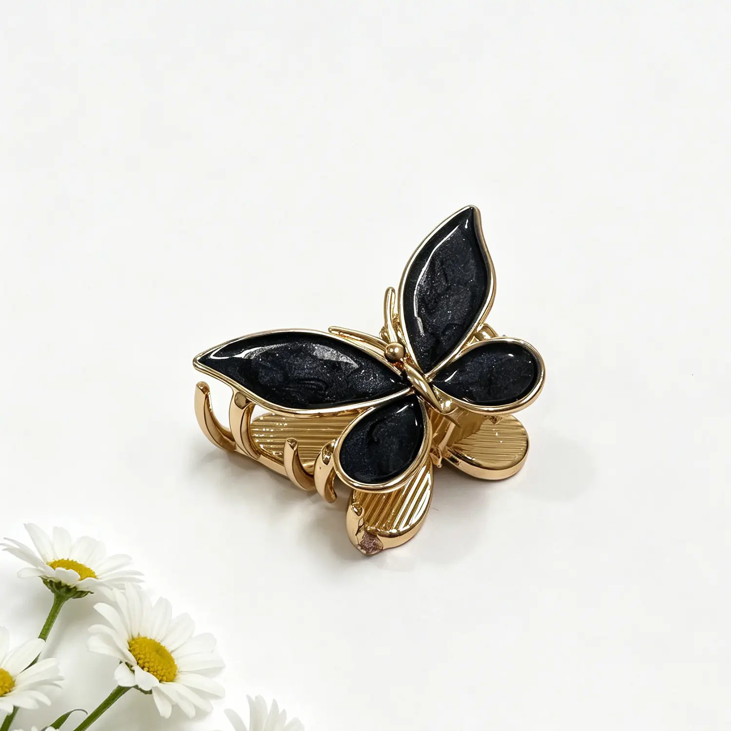 Mini Drip Oil Butterfly Hair Claw Clips, Electroplated Zinc Alloy Fresh Sweet Lolita Animal Hair Accessories Women Bangs Decorative Jaw Clips