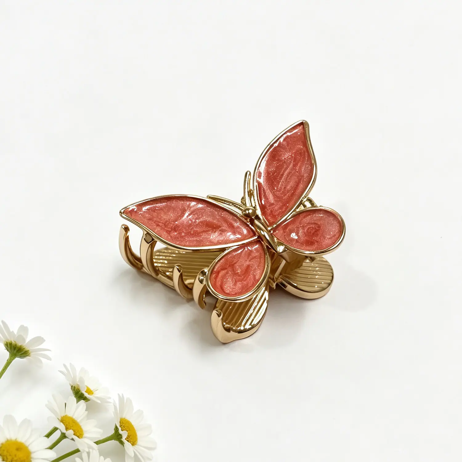 Mini Drip Oil Butterfly Hair Claw Clips, Electroplated Zinc Alloy Fresh Sweet Lolita Animal Hair Accessories Women Bangs Decorative Jaw Clips