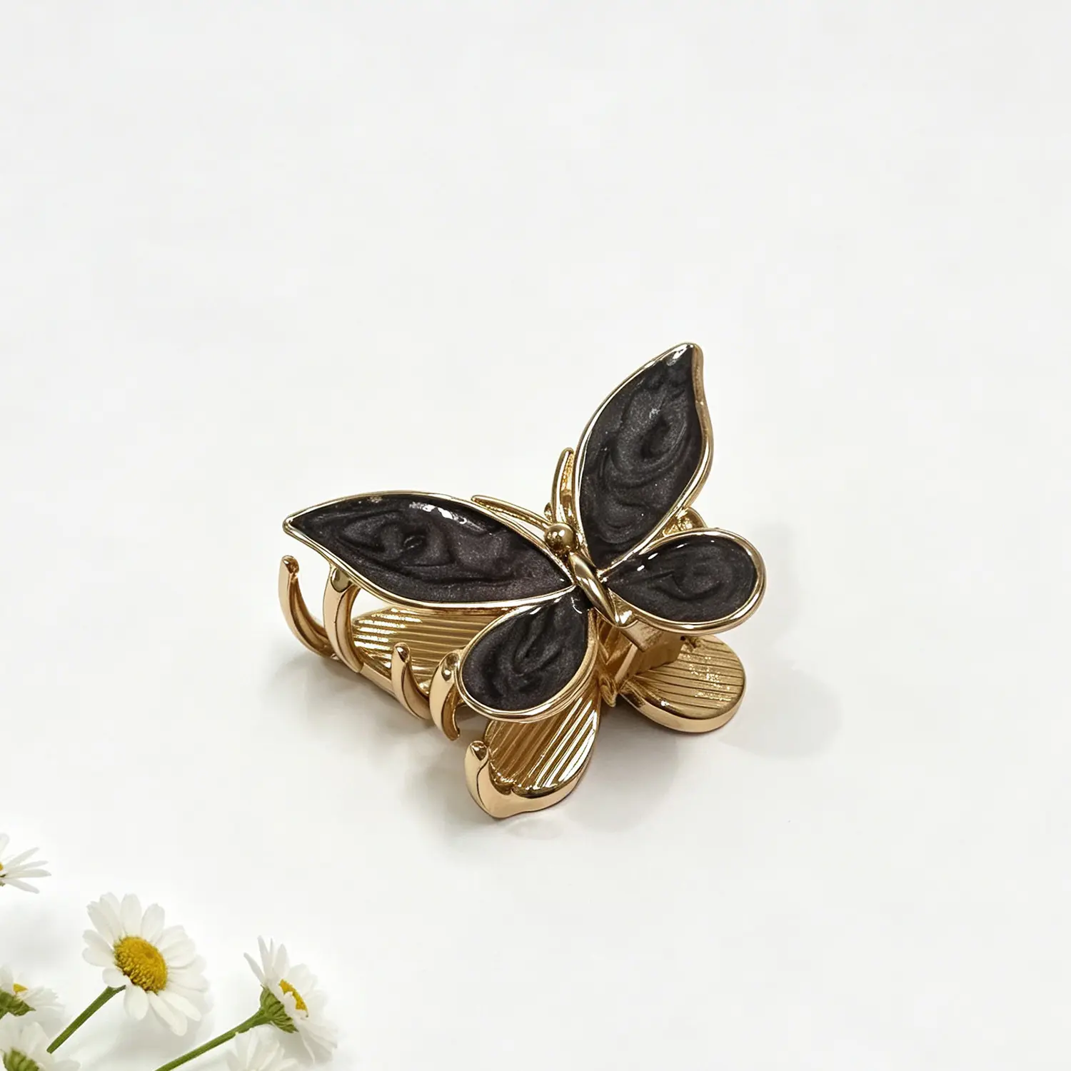 Mini Drip Oil Butterfly Hair Claw Clips, Electroplated Zinc Alloy Fresh Sweet Lolita Animal Hair Accessories Women Bangs Decorative Jaw Clips