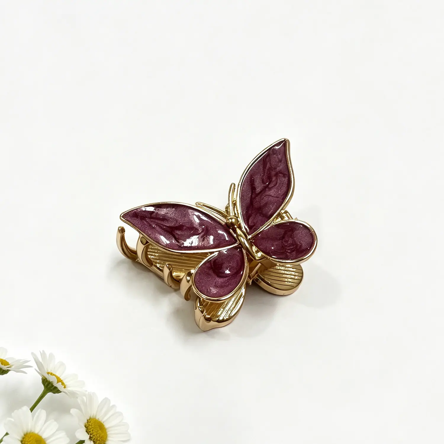 Mini Drip Oil Butterfly Hair Claw Clips, Electroplated Zinc Alloy Fresh Sweet Lolita Animal Hair Accessories Women Bangs Decorative Jaw Clips