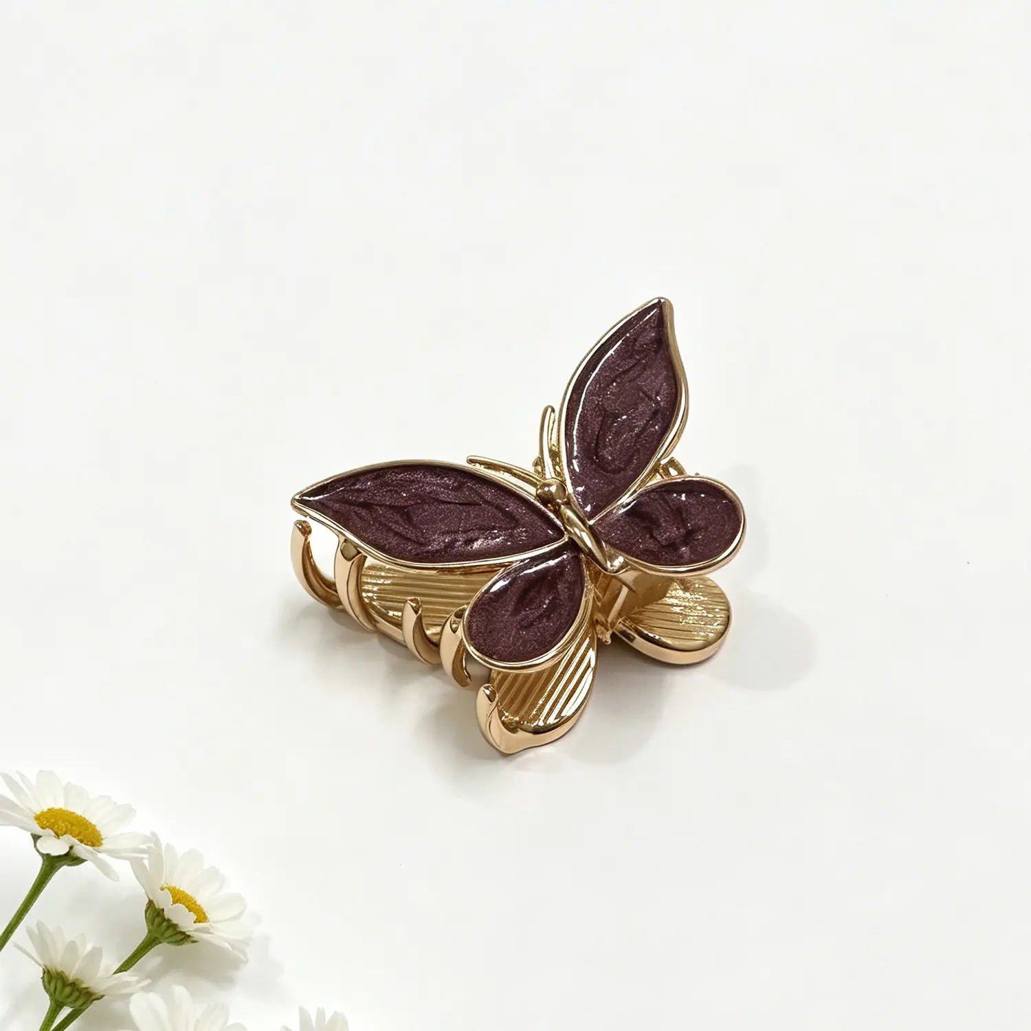 Mini Drip Oil Butterfly Hair Claw Clips, Electroplated Zinc Alloy Fresh Sweet Lolita Animal Hair Accessories Women Bangs Decorative Jaw Clips