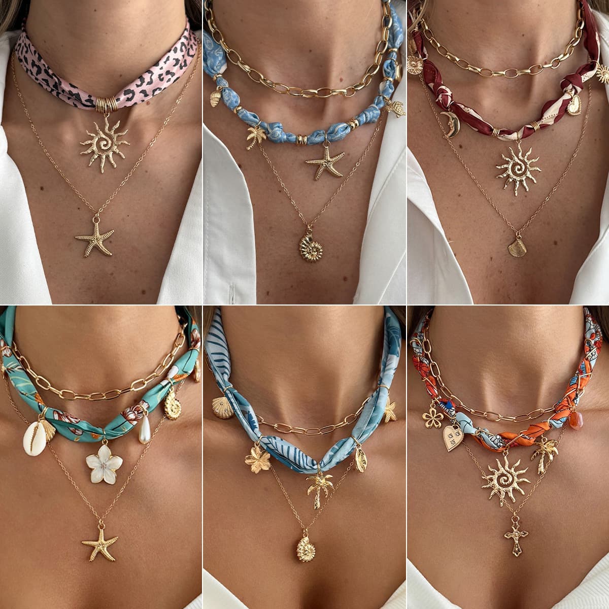 Boho Vacation Natural Shell Chip Beaded Choker Necklace, Irregular Geometric Shell Faux Pearl Tassel Fringe Collarbone Jewelry for Women