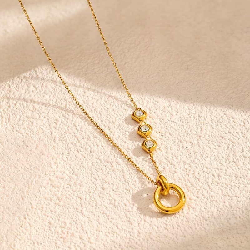 18K Gold Plated Stainless Steel Choker Necklace for Women
