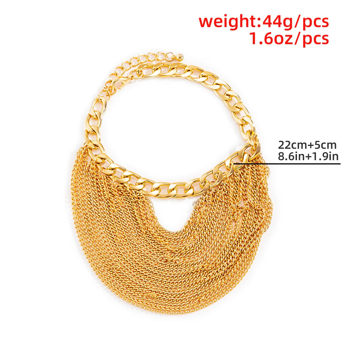 Multi Layer Tassel Ankle Chain for Women Hip Hop Geometric Metal Chain Shoe Anklet Trendy Foot Jewelry