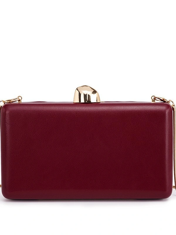 Twisted Ruched PU Box Clutch Bag Women Pleated Evening Bag Gold Lock Snake Chain Crossbody Shoulder Party Purse