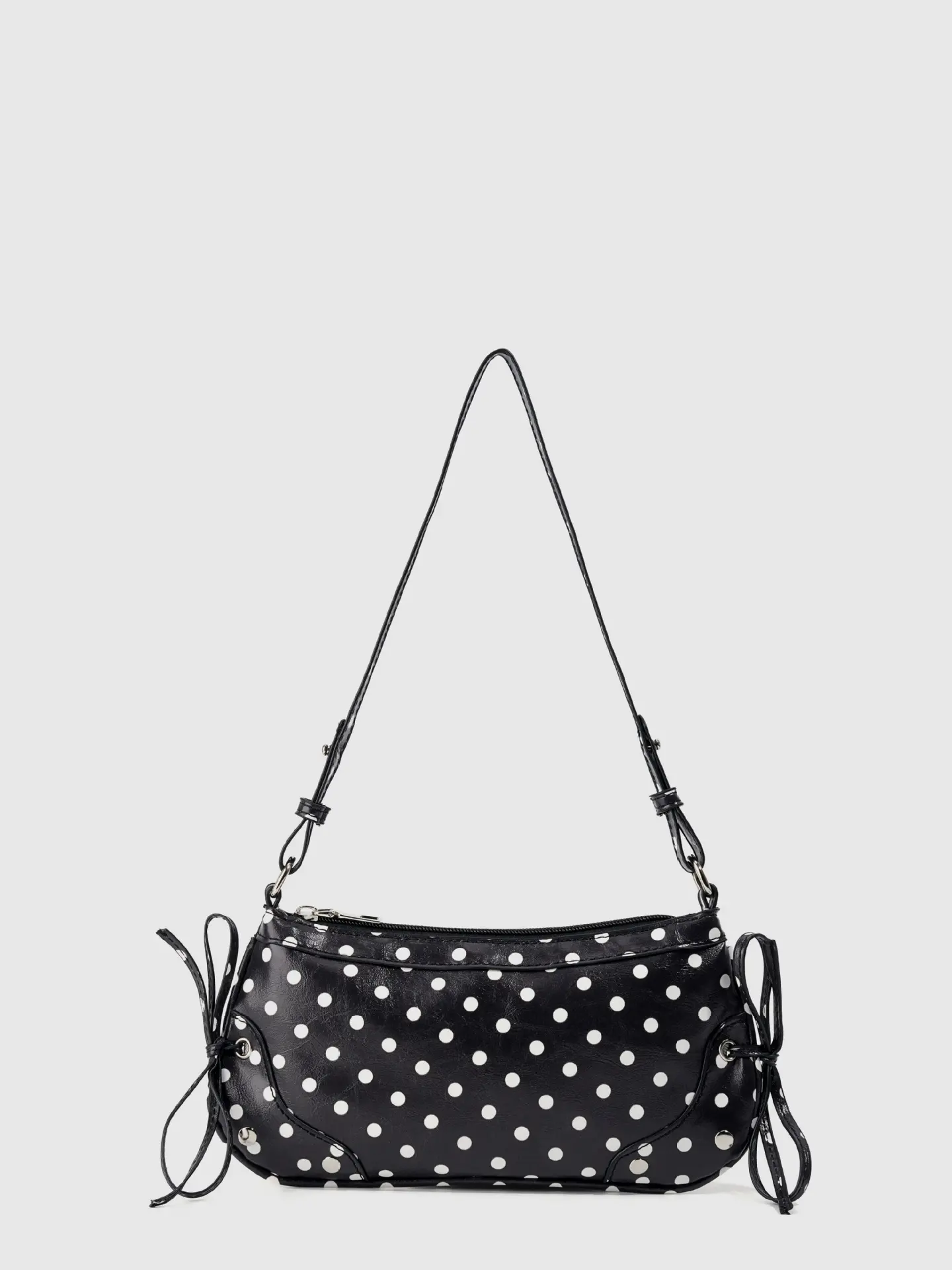 Leopard Print PU Mini Shoulder Bag Retro Contrast Trim Small Square Underarm Bag Women Street Trend Zipper Handbag